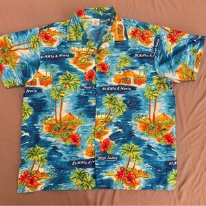 Tropical Hawaiian Shirt with Island Print